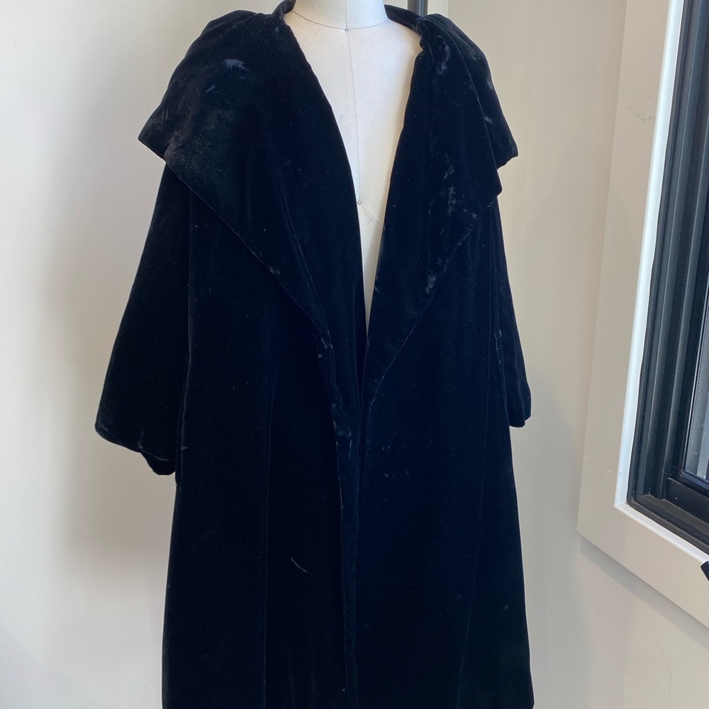 Vintage velvet opera coat